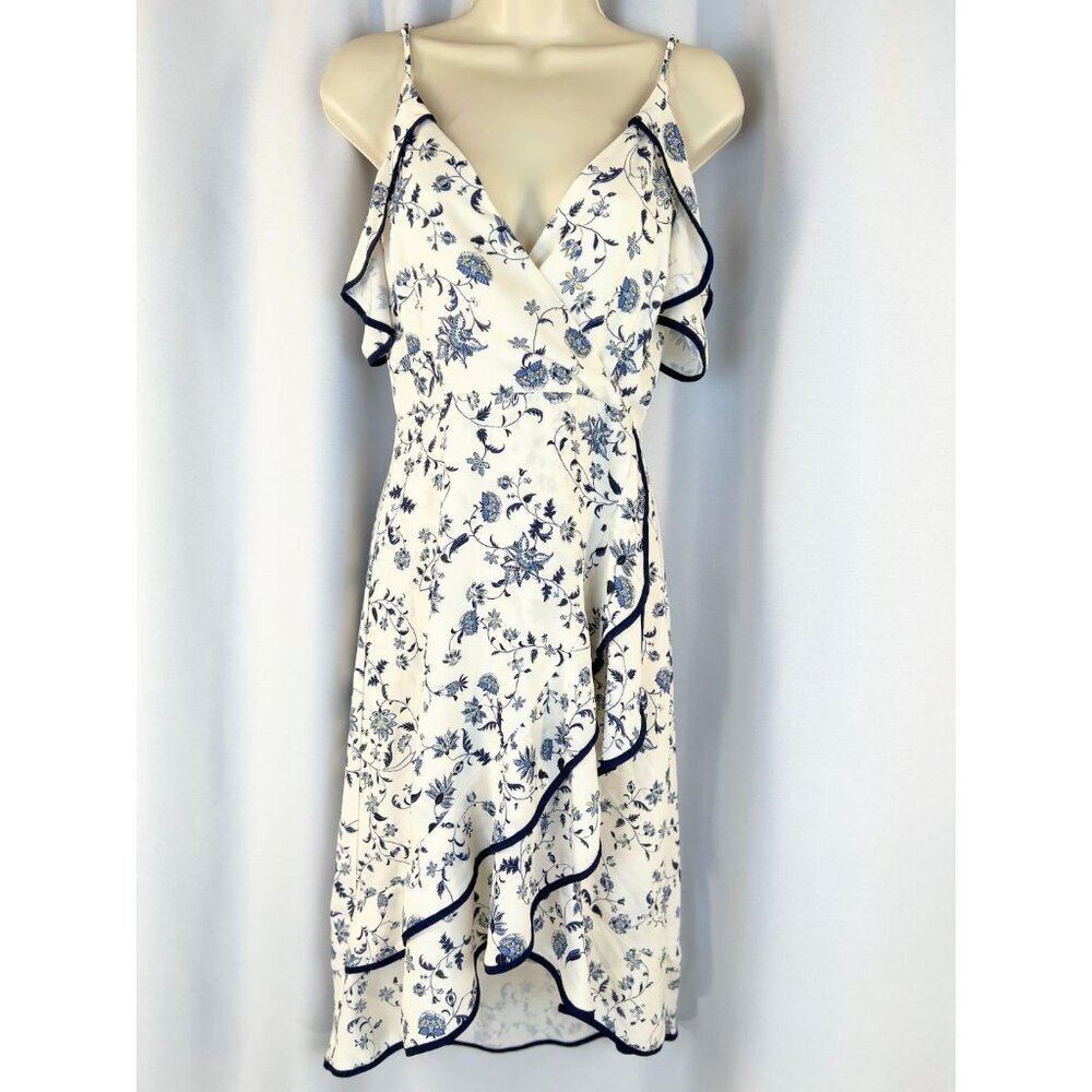 Greylin White Emma Ruffled Wrap Dress - Picture 5 of 15